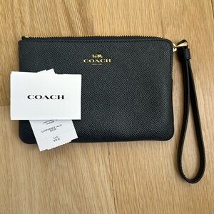 NWT coach wristlet, navy blue